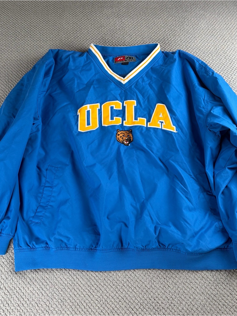 Pro Player UCLA Blue and Yellow Pullover Bomber Jacket